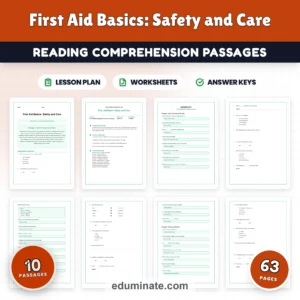 Human Body Worksheets Bundle | Nutrition, Body Systems, Sleep and First Aid page 6