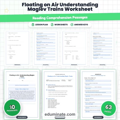 Maglev Trains Reading Comprehension Passages And Questions Printable Pack — resource cover