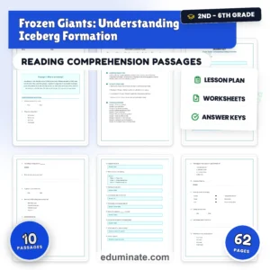 Polar Regions Reading Comprehension Bundle | Arctic, Penguins, Glaciers and Icebergs page 5