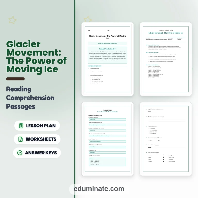 Polar Regions Reading Comprehension Bundle | Arctic, Penguins, Glaciers and Icebergs cover 4