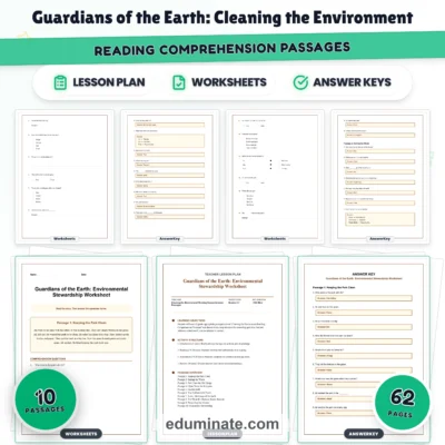 Cleaning the Environment Reading Comprehension Passages and Questions Gr 2-7 — resource cover