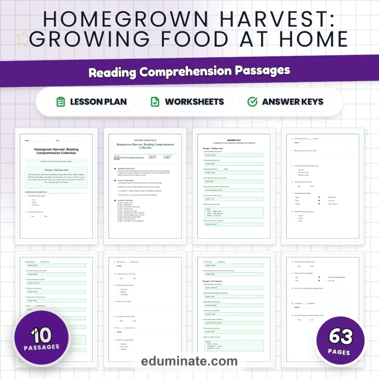 Plants Worksheets Bundle | Plant Life Cycles, Carnivorous Plants and Growing Food cover 8