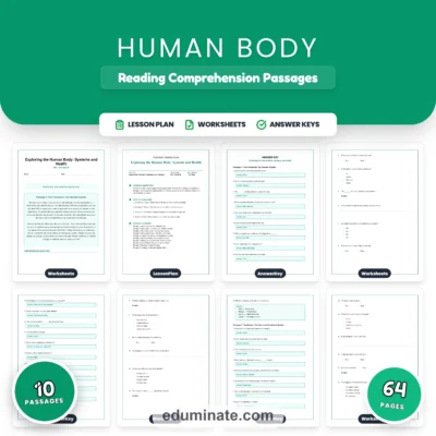 Human Body Reading Comprehension Passages And Questions Printable Worksheets — resource cover