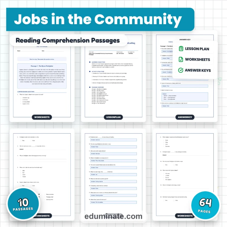 2nd Grade Worksheets Bundle | Reading, Grammar and Math Packs cover 5