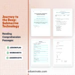 Submarine Technology Reading Comprehension Passages Worksheets 3rd to 7th Grade cover