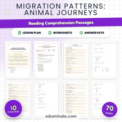Migration Patterns Reading Comprehension Passages and Questions for Grades 3-7 — resource cover