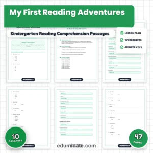 Reading Comprehension Worksheets Bundle | Grades 1 to 4 Multiple Choice and Informational Text page 1
