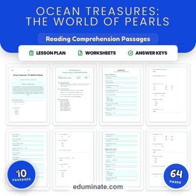 Pearl Reading Comprehension Passages Science Worksheets for 2nd to 6th Grade — resource cover