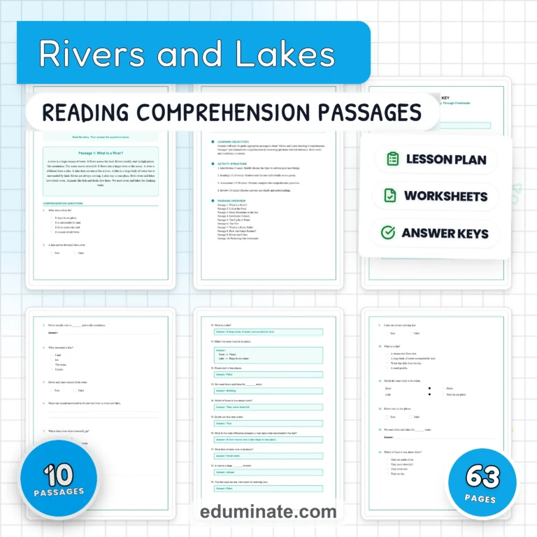 Earth Science Worksheets Bundle | Volcanoes, Earthquakes, Rivers and Rocks cover 3