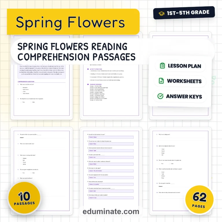 Plants Worksheets Bundle | Plant Life Cycles, Carnivorous Plants and Growing Food cover 5
