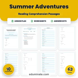 Seasonal Worksheets Bundle | Summer, Fall, Spring and Back to School Passages page 4