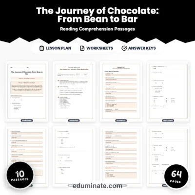 Chocolate Making Process Reading Comprehension Passages and Questions Gr 2-6 — resource cover