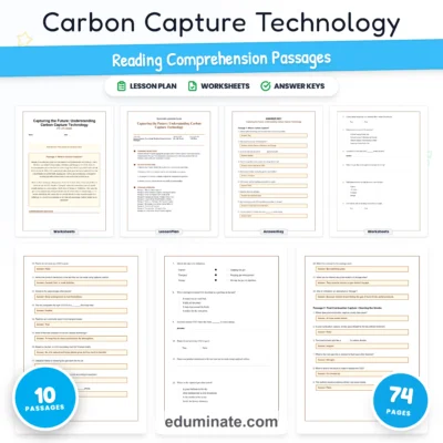 Carbon Capture Reading Comprehension Passages And Questions Worksheets Packet — resource cover