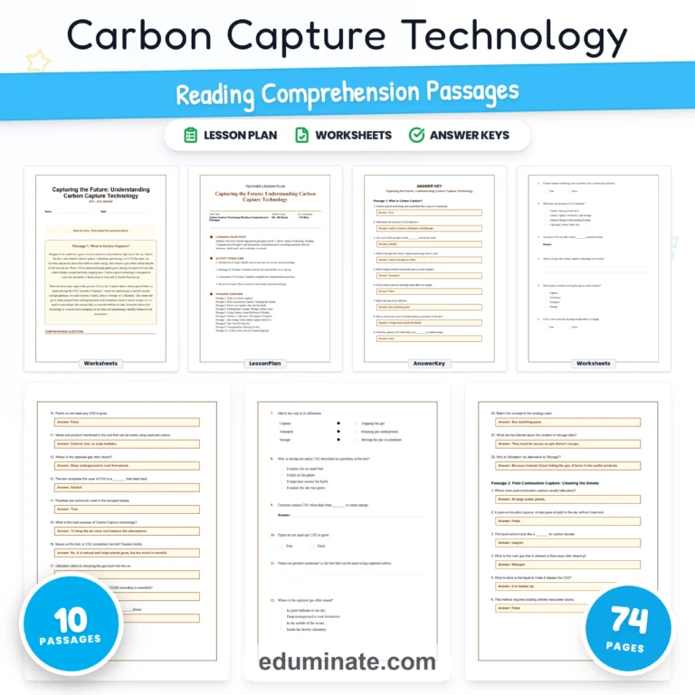 Renewable Energy Reading Comprehension Bundle | Solar, Wind and Geothermal Energy Passages cover 7