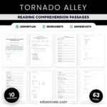 Tornado Worksheets: Reading Comprehension Passages with Answer Keys, Grades 3-8 cover