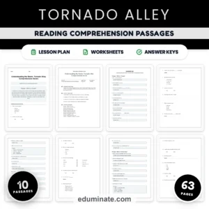 Weather Reading Comprehension Bundle | Rain, Tornadoes, Snow and the Water Cycle page 4