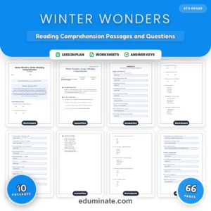 Winter Reading Comprehension Bundle | Winter Passages for Grades 1 to 5 page 4