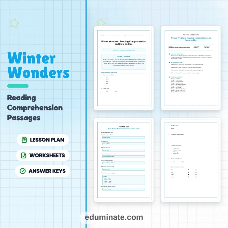 Weather Reading Comprehension Bundle | Rain, Tornadoes, Snow and the Water Cycle cover 7