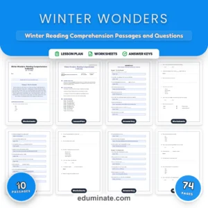 Winter Reading Comprehension Bundle | Winter Passages for Grades 1 to 5 page 1
