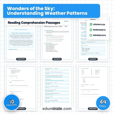 Weather Patterns Reading Comprehension Passages and Atmospheric Science Drills — resource cover