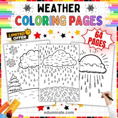 Weather Seasons Coloring Pages Annual Climate Cycle Activity Pack for Kids — resource cover